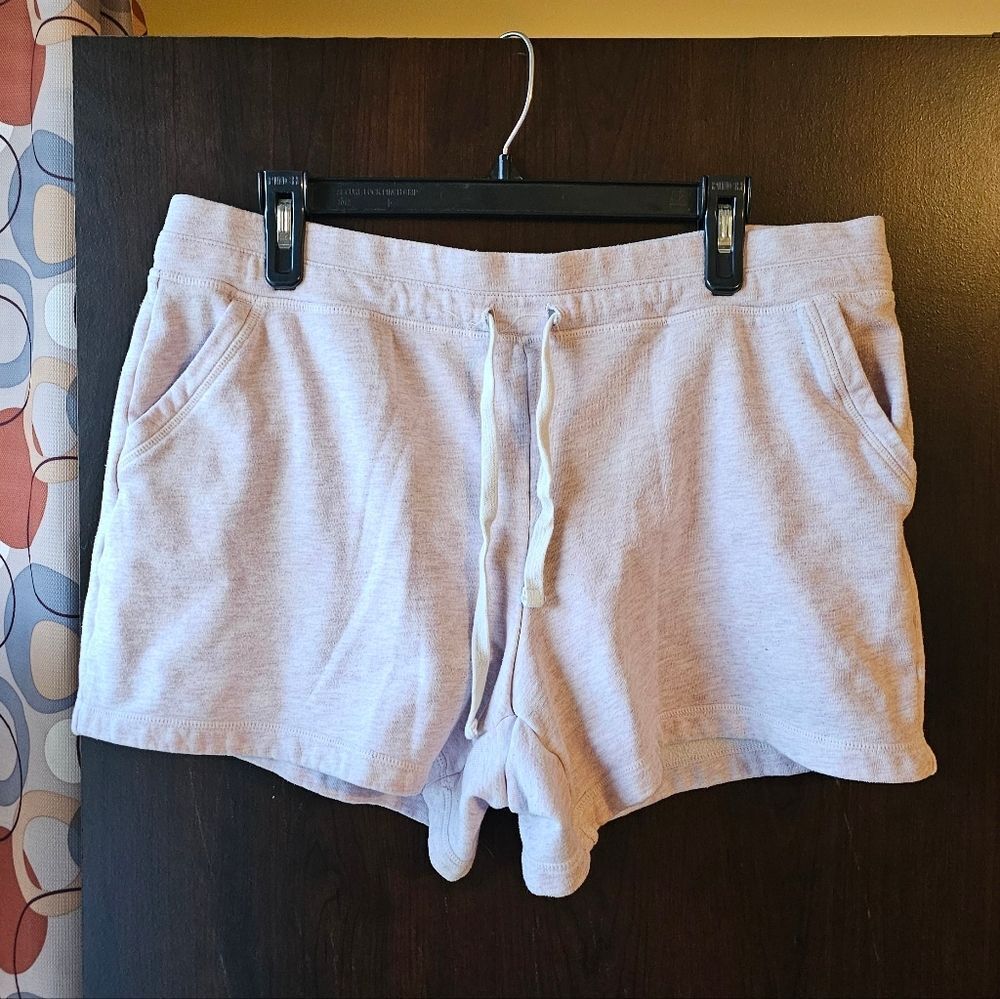 32 Degree Women's Casual Gray Sweat Shorts With Pink Accents